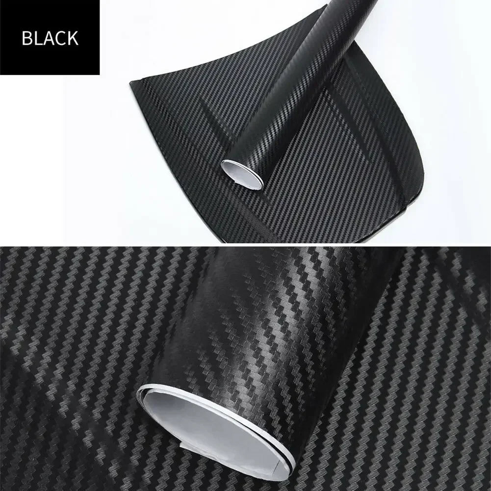 رول ملصقات كربون فايبر ثلاثي الأبعاد للسيارة والدراجة النارية 30×127سم – 3D Carbon Fiber Sticker Roll Film Wrap Car Motorcycle DIY Vinyl Decal 30x127cm