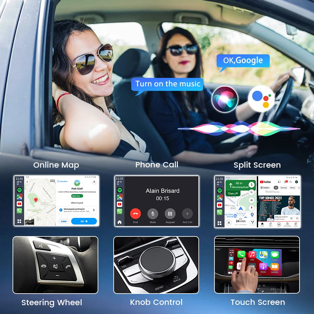 بوكس CarlinKit أندرويد 13 لاسلكي 8جيغا+128جيغا Qualcomm 8 أنوية دعم Netflix – CarlinKit 8G+128G Android 13 CarPlay AI Box Qualcomm 8-Cores Wireless Android Auto FOTA Netflix