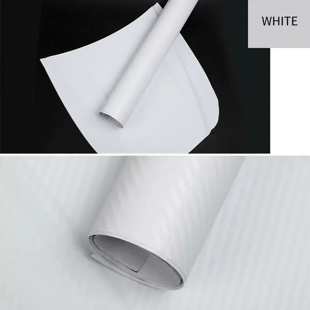رول ملصقات كربون فايبر ثلاثي الأبعاد للسيارة والدراجة النارية 30×127سم – 3D Carbon Fiber Sticker Roll Film Wrap Car Motorcycle DIY Vinyl Decal 30x127cm