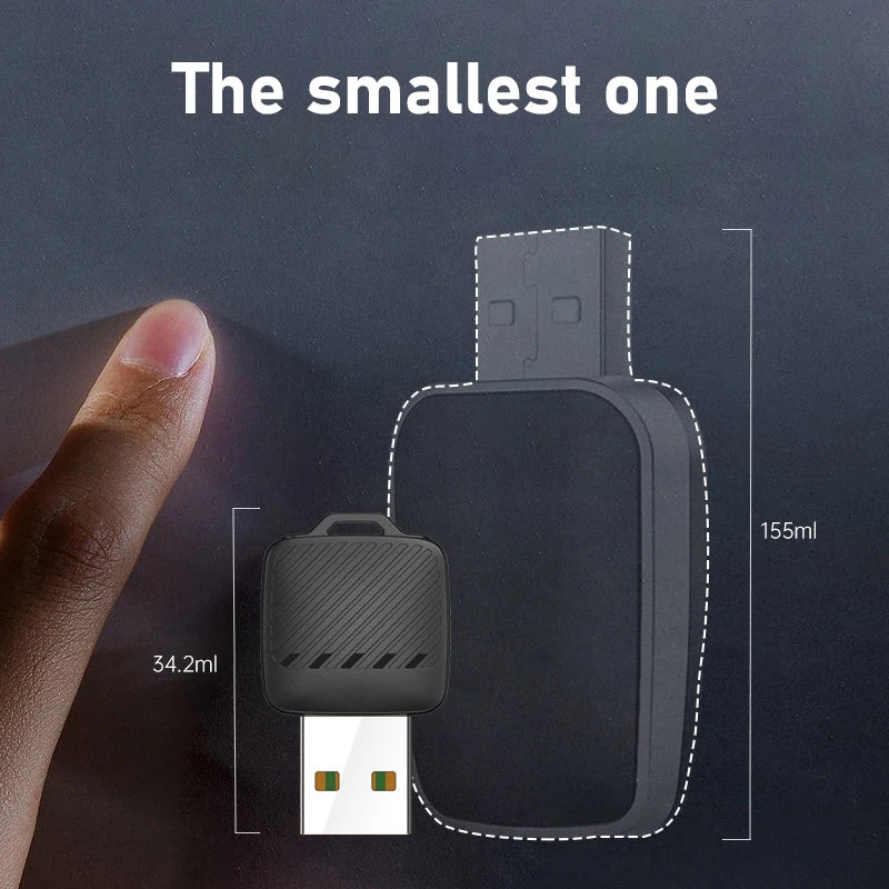 محول لاسلكي 2بر1 لآيفون وأندرويد ذكي لتحويل CarPlay السلكي إلى لاسلكي – 2in1 Wireless CarPlay Android Auto Adapter AI Smart Box Dongle Wired to Wireless