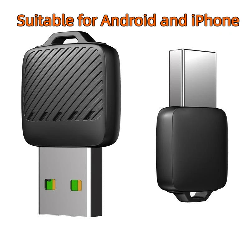 محول لاسلكي 2بر1 لآيفون وأندرويد ذكي لتحويل CarPlay السلكي إلى لاسلكي – 2in1 Wireless CarPlay Android Auto Adapter AI Smart Box Dongle Wired to Wireless
