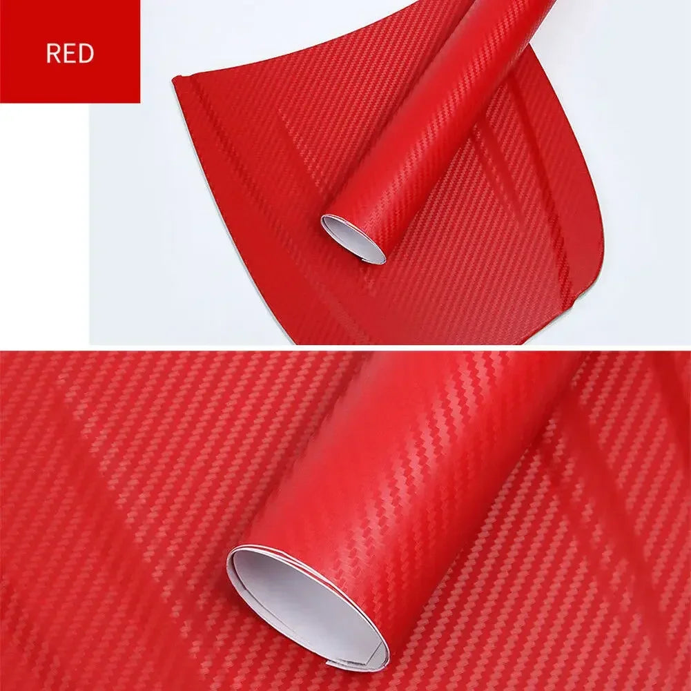 رول ملصقات كربون فايبر ثلاثي الأبعاد للسيارة والدراجة النارية 30×127سم – 3D Carbon Fiber Sticker Roll Film Wrap Car Motorcycle DIY Vinyl Decal 30x127cm