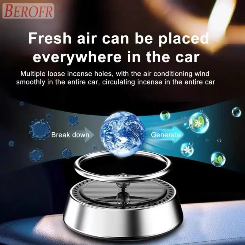معطر جو سيارة بالطاقة الشمسية برائحة دائمة مزيل للروائح – Solar Powered Car Air Freshener Purifier Long Lasting Fragrance Odor Removal Aromatherapy