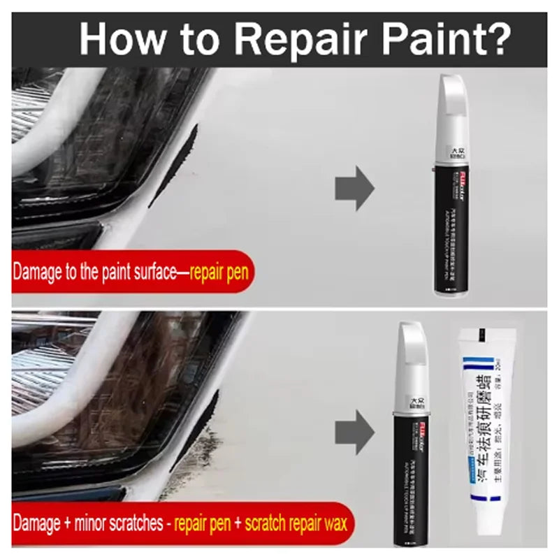 قلم إصلاح خدوش طلاء السيارة مزيل الخدوش وعناية الطلاء – Automotive Touch-Up Paint Repair Pen Scratch Remover Car Paint Care