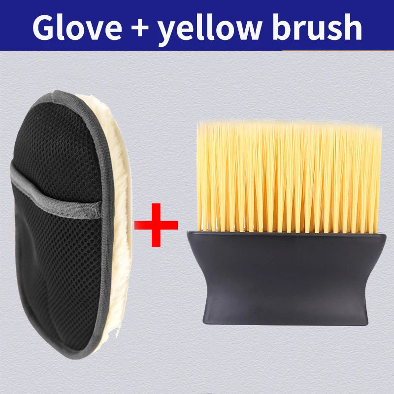 قفازات غسيل السيارة الاحترافية صوف ناعم – Professional Car Wash Gloves Soft Wool Microfiber Cleaning Mitt