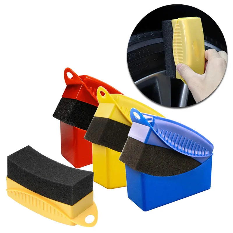 طقم إسفنج تلميع العجلات مع غطاء 5 ألوان – Car Wheel Polishing Sponge Set with Cover 5 Colors Rim Detailing Kit