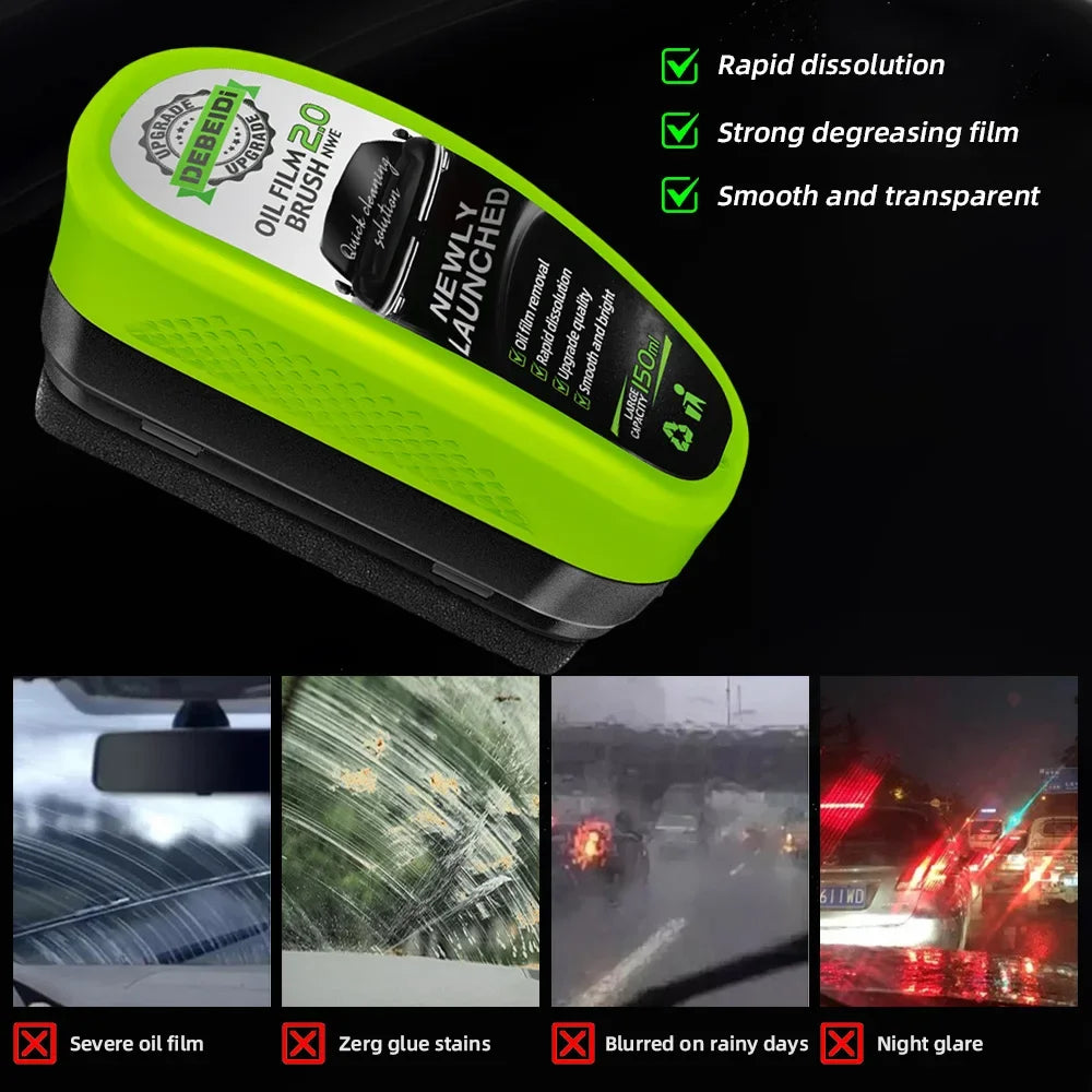 مزيل طبقة الزيت من زجاج السيارة 150مل طلاء زجاجي مانع للماء للزجاج الأمامي – 150ml Car Glass Oil Film Remover Hydrophobic Coating Windshield Cleaner Auto Detailing Tool