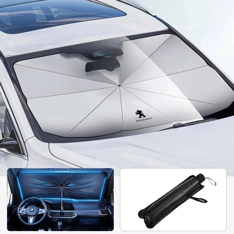 مظلة شمسية للزجاج الأمامي بيجو 206 207 208 301 308 406 408 508 2008 3008 4008 5008 RCZ Rifte – Car Windshield Sun Shade UV Reflector Umbrella Peugeot 206 207 208 301 308 406 408 508 2008 3008 4008 5008