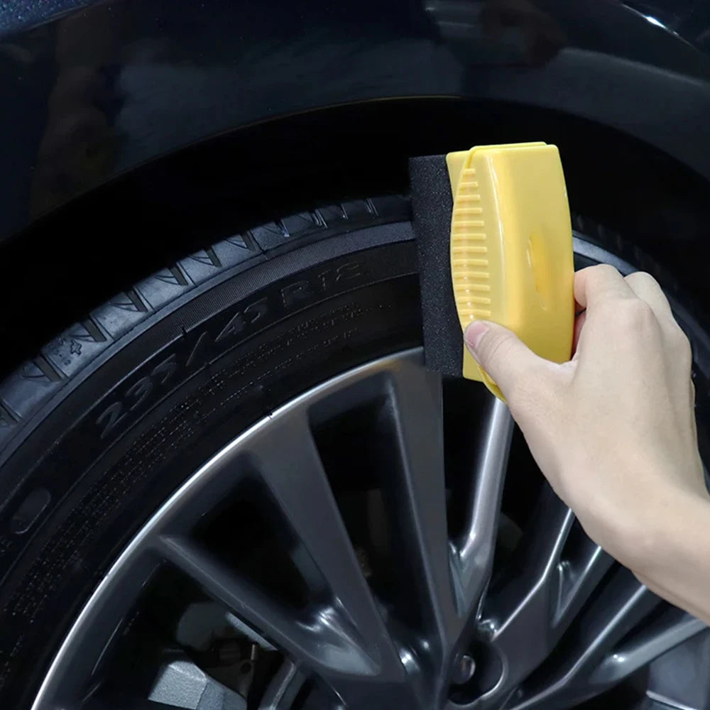 طقم إسفنج تلميع العجلات مع غطاء 5 ألوان – Car Wheel Polishing Sponge Set with Cover 5 Colors Rim Detailing Kit