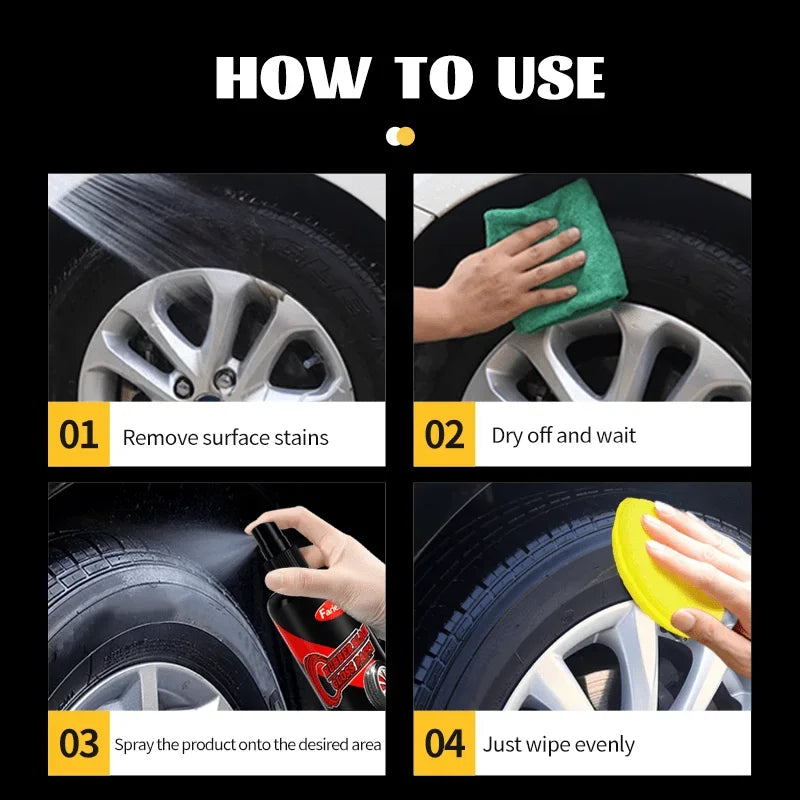 واكس تلميع وحماية الإطارات KJM – KJM Tire Wax Polish & Protection Shine Coating Car Tyre Care