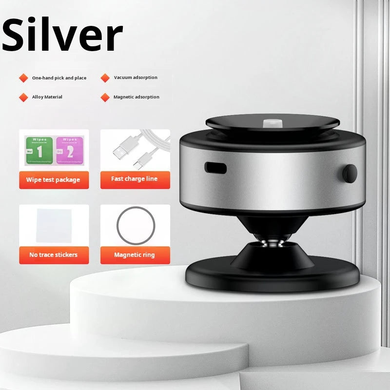 حامل هاتف مغناطيسي كهربائي للسيارة بكوب شفط 360° لآيفون 14 15 16 – Electric Vacuum Magnetic Car Mount 360° Rotation Suction Cup iPhone 14 15 16 Hands-Free