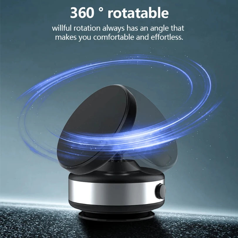 حامل هاتف مغناطيسي كهربائي للسيارة بكوب شفط 360° لآيفون 14 15 16 – Electric Vacuum Magnetic Car Mount 360° Rotation Suction Cup iPhone 14 15 16 Hands-Free
