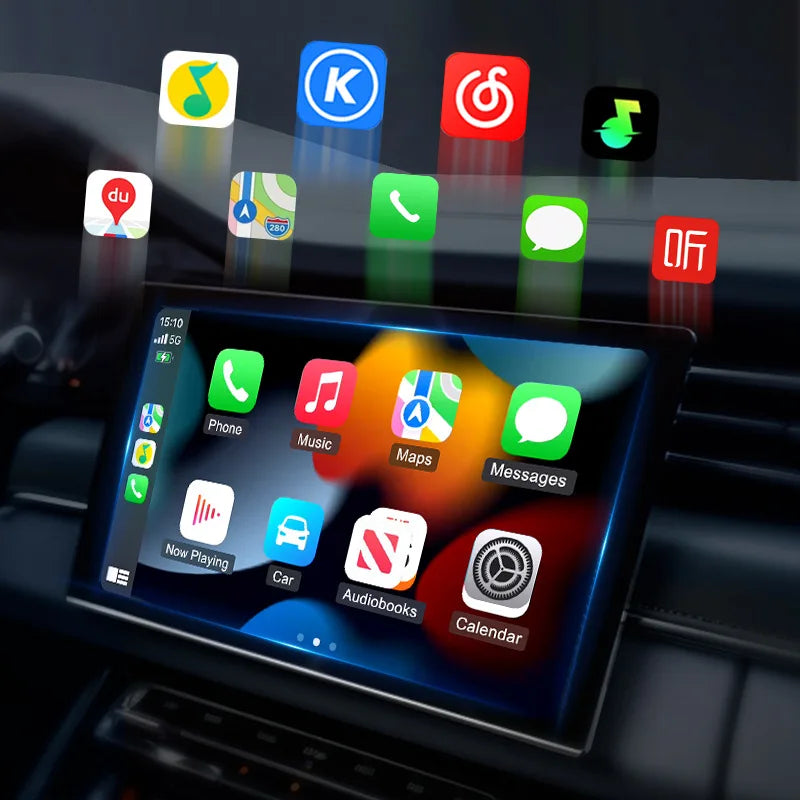 محول لاسلكي 2بر1 لآيفون وأندرويد ذكي لتحويل CarPlay السلكي إلى لاسلكي – 2in1 Wireless CarPlay Android Auto Adapter AI Smart Box Dongle Wired to Wireless