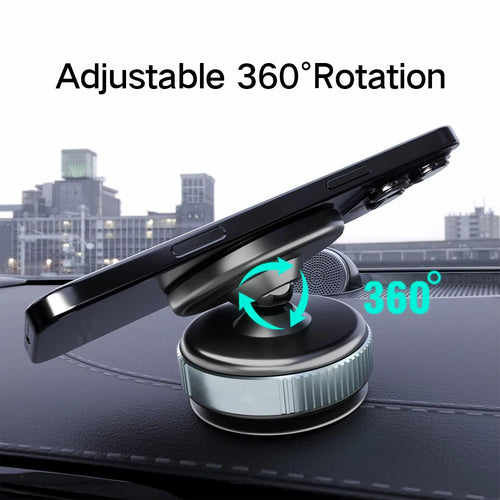 حامل هاتف مغناطيسي بكوب شفط للسيارة متوافق مع MagSafe دوران 360° – Suction Cup Magnetic Car Phone Holder MagSafe Compatible 360° Rotation Dashboard Stand